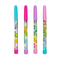 Kolli: 1 Rainbow Glitter Wand Ballpoint Pens - Tub of 24