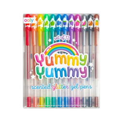Kolli: 6 Yummy Yummy Scented Glitter Gel Pens 2.0 - Set of 12