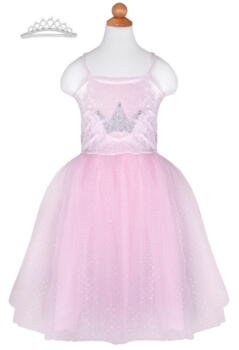 Kolli: 2 Pretty Pink Dress & Tiara, Size 5-6