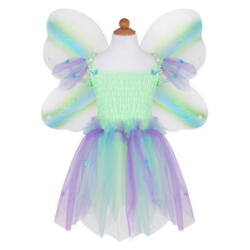 Kolli: 2 Butterfly Dress & Wings With Wand, Green/Multi, Size 5-6