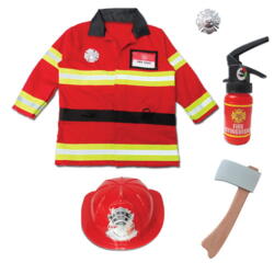 Kolli: 2 Firefighter Set Includes 5 Accessories, Size 5-6