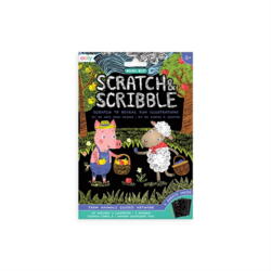 Kolli: 12 Mini Scratch & Scribble Art Kit - Farm Animals