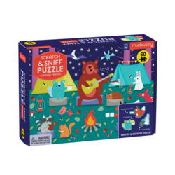 Kolli: 2 60 pcs Scratch and Sniff Puzzles/Campfire Friends