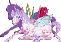 Kolli: 4 Unicorn shaped pen holder