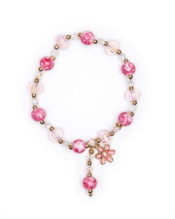 Kolli: 6 Boutique Pink Crystal Bracelet assorted