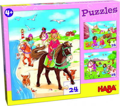 Kolli: 4 Puzzles Horse Girls