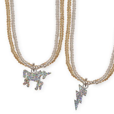 Kolli: 6 Glitter Unicorn Lightning Necklace