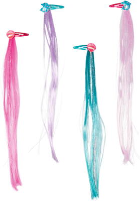 Kolli: 12 Hair clips with glitter strands (set of 4)
