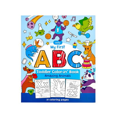 Kolli: 6 Toddler Colorin Book - ABC Amazing Animals