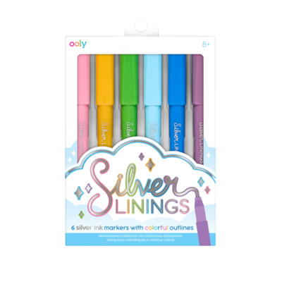 Kolli: 6 Silver Linings Outline Markers - Set of 6