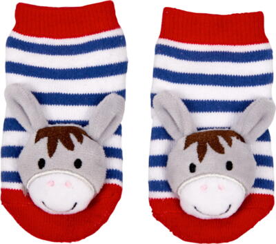 Kolli: 4 Rattle socks donkey, one size (2-12 months)