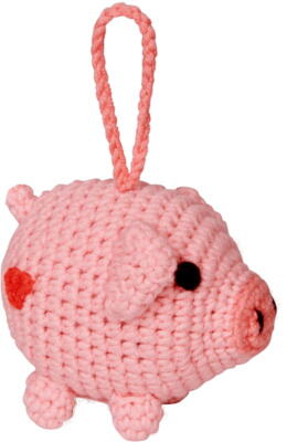 Kolli: 6 Mini crocheted pig