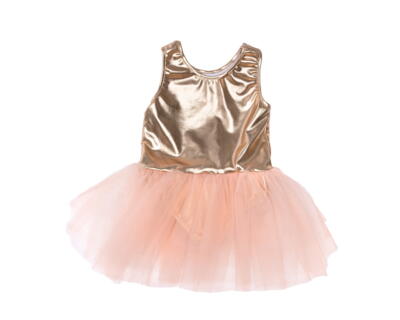 Kolli: 2 Ballet Tutu Dress, Rose Gold, SIZE US 5-6