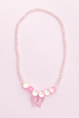Kolli: 6 Boutique Holo Pink Crystal Necklace