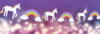 Kolli: 2 Unicorns & Rainbows Gardland, 72"