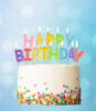 Kolli: 2 Happy Birthday Rainbow Candles, (13 pcs)