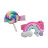 Kolli: 6 Lollypop Rainbow Hairclips, Assorted