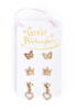 Kolli: 6 Boutique Royal Crown Studded Earrings, 3 Pairs