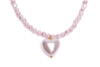 Kolli: 6 Pink Pearl Heart Necklace