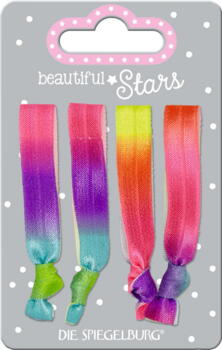 Kolli: 6 Hair Tie ribbon neon