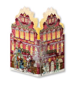 Kolli: 24 Nostalgic Christmas Houses- Mini Advent Lantern- F