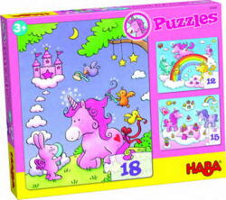 Kolli: 4 Puzzles Unicorn Glitterluck