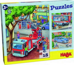 Kolli: 4 Puzzles Police, fire department & friends