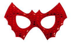 Kolli: 2 Red Bat Cape w/ Sequins Mask, SIZE US 5-6