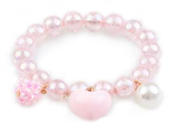 Kolli: 6 Pink Heart Bobble Bracelet