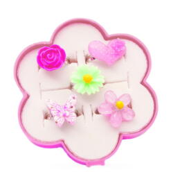 Kolli: 3 Fairy Flower Ring Set