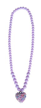 Kolli: 6 Rockin Heart Necklace, Purple