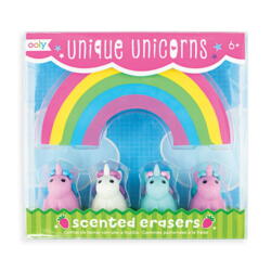 Kolli: 18 Unique Unicorns Scented Erasers - Set of 5