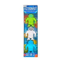 Kolli: 18 Astronaut Erasers - Set of 3