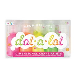 Kolli: 6 Dot-A-Lot Craft Paint - Neon - Set of 5