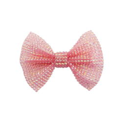 Kolli: 6 Boutique Pink Gem Bown Hairclip