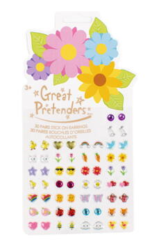 Kolli: 6 Spring Flowers Stick On Earrings (30 pairs)