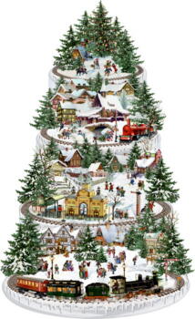 Kolli: 3 Christmas Railway (cutout) A3 Advent Calendar