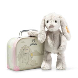Kolli: 2 Soft Cuddly Friends Hoppie rabbit in suitcase, light grey