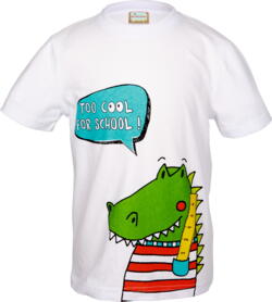 Kolli: 6 Magic T-shirt "Too cool for school" one size (122/128)