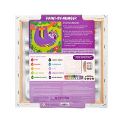 Kolli: 4 Colorific Canvas Paint by Number Kit - Happy Sloth