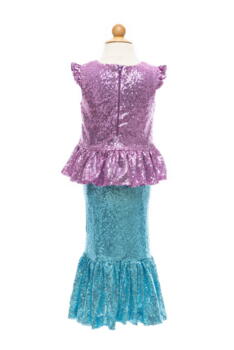 Kolli: 1 Sequins Sparkle Mermaid  Top and Skirt, SIZE US 5-6