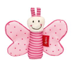 Kolli: 3 Grasp toy butterfly pink RedStars