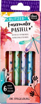 Kolli: 5 Pastel glitter felt-tip pens