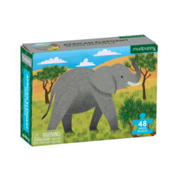 Kolli: 2 48 PC Mini Puzzle/African Elephant **