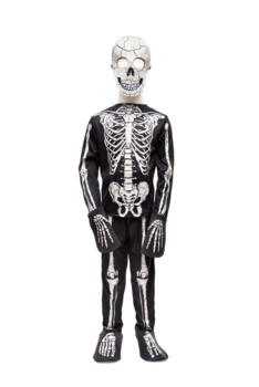 Kolli: 1 Glow In The Dark Skeleton, Shirt, Pants and Mask, SIZE US 5-6