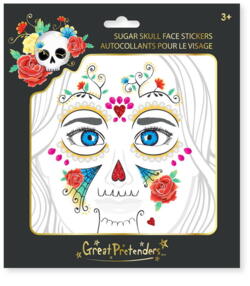 Kolli: 6 Sugar Skull Face Stickers