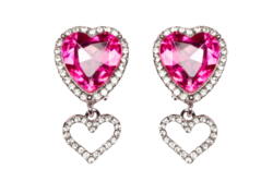 Kolli: 6 Boutique Heart Jewel Clip On Earrings