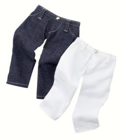 Kolli: 2 Trouser Set, jeans blue/white, 2x