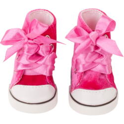 Kolli: 2 sneakers, pink velvet, 42/50cm