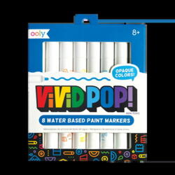 Kolli: 6 Vivid Pop! Water Based Paint Markers - 8 Colors